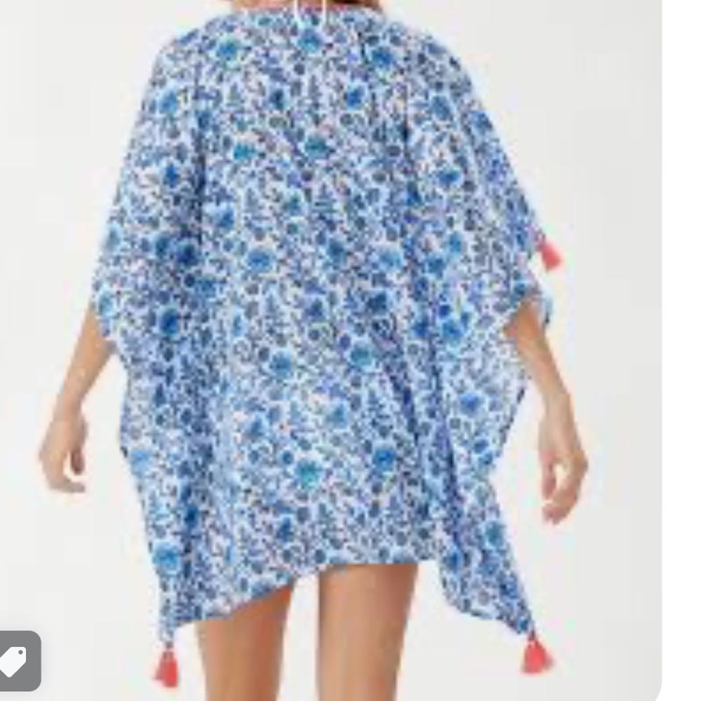 NWOT Tommy Bahama Woodblock Embroidered Tunic ~ in Mare Navy - Picture 2 of 14